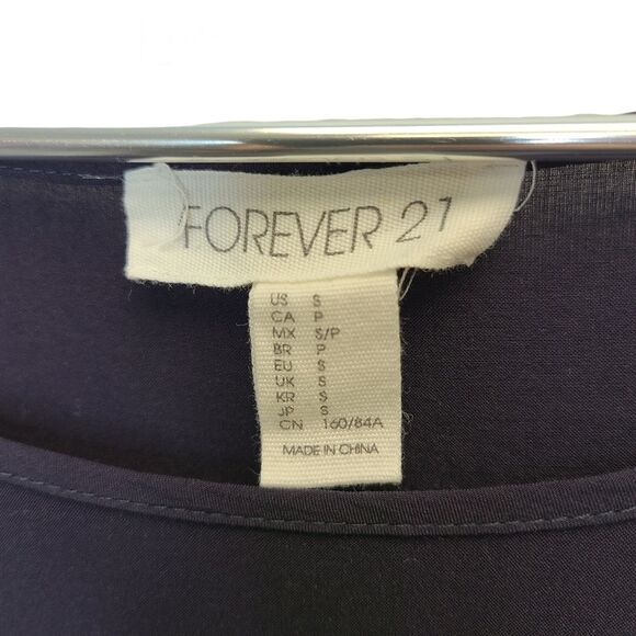 Forever 21 Navy Blue Sleveless Scoop Neck Lightweight Pullover Tank Top Womens S - Picture 8 of 9